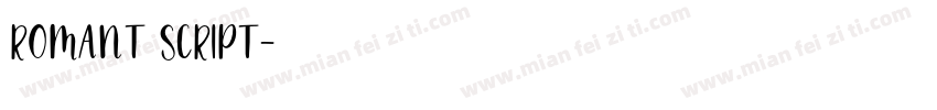 ROMANT SCRIPT字体转换